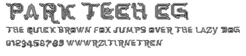 Park Tech CG.ttf字體轉換器圖片