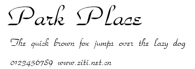 Park Place.ttf字體轉換器圖片