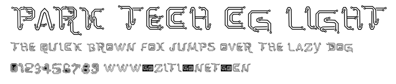 Park Tech CG Light.ttf字體轉換器圖片
