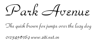 Park Avenue.ttf字體轉換器圖片