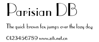 Parisian DB.ttf字體轉換器圖片