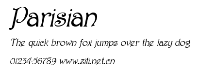 Parisian.ttf字體轉換器圖片