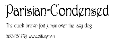 Parisian-Condensed.ttf字體轉換器圖片