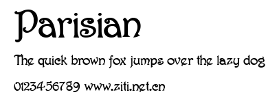 Parisian.ttf字體轉換器圖片