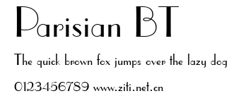 Parisian BT.ttf字體轉換器圖片