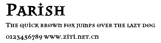 Parish.ttf字體轉換器圖片