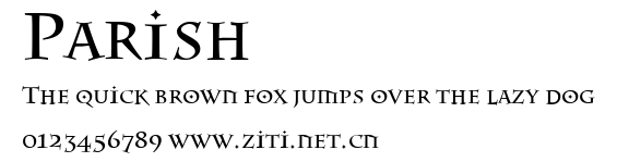 Parish.ttf字體轉換器圖片