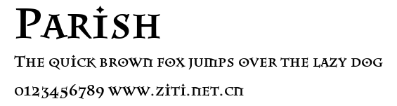 Parish.ttf字體轉換器圖片