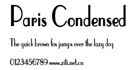 Paris Condensed.ttf字體轉換器圖片