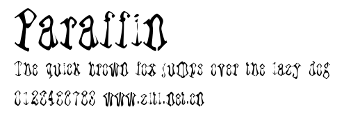 Paraffin.ttf字體轉換器圖片
