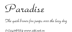 Paradise.ttf字體轉換器圖片