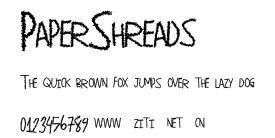 PaperShreads.ttf字體轉換器圖片