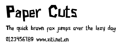Paper Cuts.ttf字體轉換器圖片