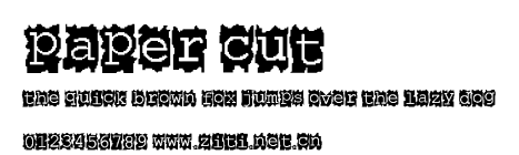 Paper Cut.ttf字體轉換器圖片