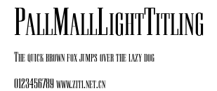 PallMallLightTitling.ttf字體轉換器圖片