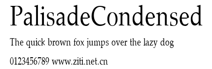 PalisadeCondensed.ttf字體轉換器圖片