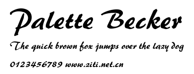 Palette Becker.ttf字體轉換器圖片