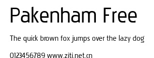 Pakenham Free.ttf字體轉換器圖片