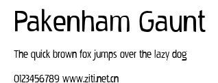 Pakenham Gaunt.ttf字體轉換器圖片