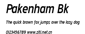 Pakenham Bk.ttf字體轉換器圖片