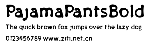 PajamaPantsBold.ttf字體轉換器圖片