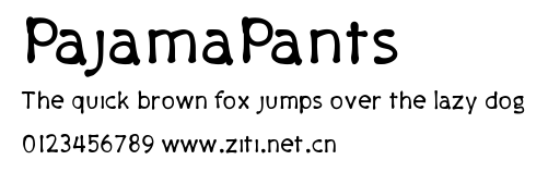 PajamaPants.ttf字體轉換器圖片