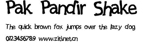 Pak Pandir Shake.ttf字體轉換器圖片