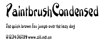 PaintbrushCondensed.ttf字體轉換器圖片