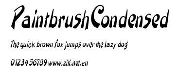PaintbrushCondensed.ttf字體轉換器圖片