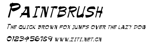 Paintbrush.ttf字體轉換器圖片