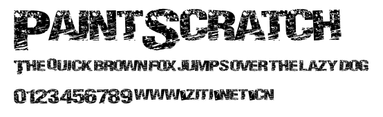 PaintScratch.ttf字體轉換器圖片