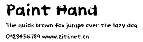 Paint Hand.ttf字體轉換器圖片