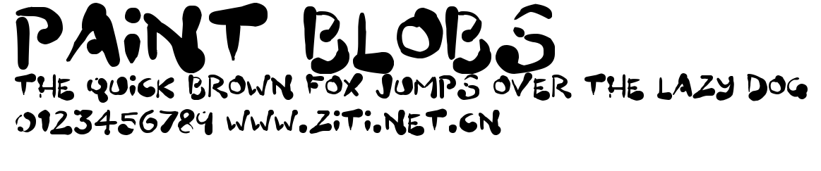 Paint Blobs.ttf字體轉換器圖片