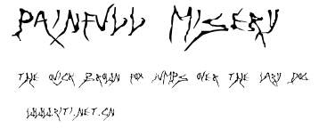 Painfull Misery.ttf字體轉換器圖片
