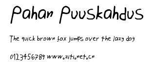 Pahan Puuskahdus.ttf字體轉換器圖片