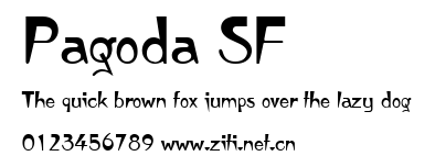 Pagoda SF.ttf字體轉換器圖片