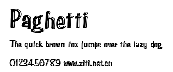 Paghetti.ttf字體轉換器圖片