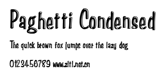 Paghetti Condensed.ttf字體轉換器圖片