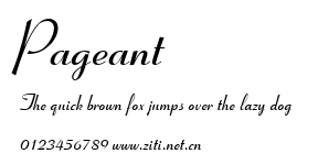 Pageant.ttf字體轉換器圖片