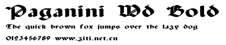 Paganini Wd Bold.ttf字體轉換器圖片