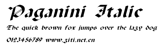 Paganini Italic.ttf字體轉換器圖片