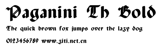 Paganini Th Bold.ttf字體轉換器圖片