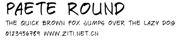 Paete Round.ttf字體轉換器圖片