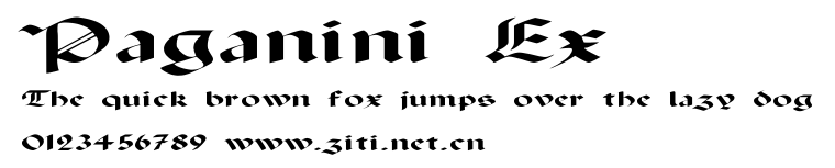 Paganini Ex.ttf字體轉換器圖片