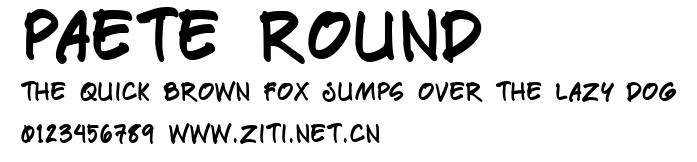 Paete Round.ttf字體轉換器圖片
