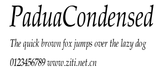 PaduaCondensed.ttf字體轉換器圖片
