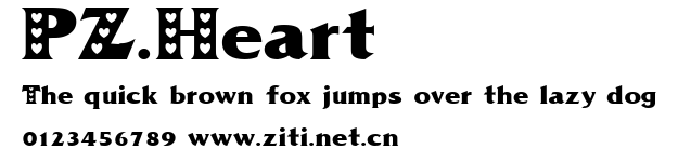 PZ.Heart.ttf字體轉換器圖片