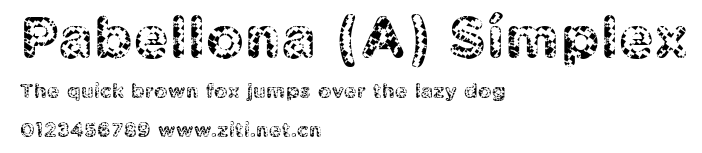 Pabellona (A) Símplex.ttf字體轉換器圖片