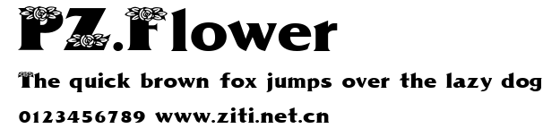 PZ.Flower.ttf字體轉換器圖片