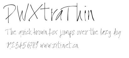 PWXtraThin.ttf字體轉換器圖片